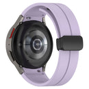 For Samsung Galaxy Watch5 40mm / 44mm / Pro 45mm Folding Buckle Silicone Watch Ban(Purple)