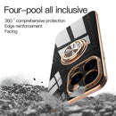 6D Electroplating Ring Phone Case For iPhone 14 Pro (Deep Purple)