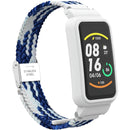 For Xiaomi Mi Band 7 Pro Braided Nylon Buckle Watch Band(Blue White)