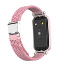 For Xiaomi Mi Band 7 Pro Braided Nylon Buckle Watch Band(Fresh Pink)