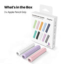 3 PCS DUX DUCIS Stoyobe Stylus Silicone Cover Grip Set For Apple Pencil 1/2/Huawei M-Pencil(White + Lavender Purple + Pink)