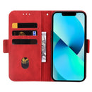 For Motorola Moto G22 Embossing Stripe RFID Leather Phone Case(Red)