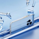 For iPhone 14 Pro Max 6D Gold Plated Magsafe Magnetic Phone Case (Black)