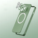 For iPhone 13 Pro Max Frosted MagSafe Magnetic Phone Case with Lens Film (Black)
