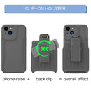 For iPhone 14 Pro Max Explorer Series Back Clip Holder PC Phone Case (Black)