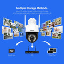SriHome SH041 5.0MP 20X Optical Zoom 2.4G/5G WiFi Waterproof AI Auto Tracking H.265 Video Surveillance, Plug Type:US Plug(White)