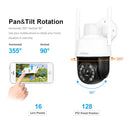 SriHome SH041 5.0MP 20X Optical Zoom 2.4G/5G WiFi Waterproof AI Auto Tracking H.265 Video Surveillance, Plug Type:US Plug(White)