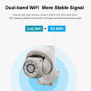 Sricam SP008C 5MP 10X Zoom IP66 Waterproof CCTV WiFi IP Camera Monitor, Plug Type:EU Plug(White)
