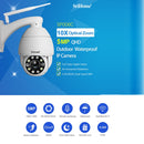 Sricam SP008C 5MP 10X Zoom IP66 Waterproof CCTV WiFi IP Camera Monitor, Plug Type:EU Plug(White)