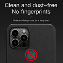 For iPhone 14 Plus Plain Skin Leather Phone Case (Cyan)