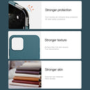 For iPhone 14 Plus Plain Skin Leather Phone Case (Cyan)