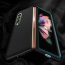 For Samsung Galaxy Z Fold4 Genuine Leather Protective Phone Case(Litchi Black)