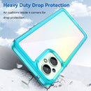 For OPPO Reno 7Z 5G Colorful Series Acrylic + TPU Phone Case(Transparent Blue)