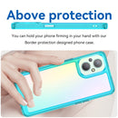 For OPPO Reno 7Z 5G Colorful Series Acrylic + TPU Phone Case(Transparent Blue)