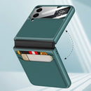 For Samsung Galaxy Z Flip4 GKK Ultra-thin Leather Phone Case with Card Slots(Purple)