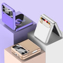 For Samsung Galaxy Z Flip4 GKK Ultra-thin Leather Phone Case with Card Slots(Purple)