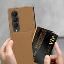 For Samsung Galaxy Z Fold4 GKK Ultra-thin Leather Phone Case with Card Slots(Silver)