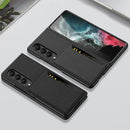 For Samsung Galaxy Z Fold4 GKK Ultra-thin Leather Phone Case with Card Slots(Silver)