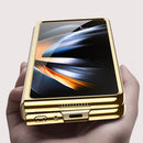 For Samsung Galaxy Z Fold4 GKK Phantom Electroplating Full Coverage Phone Case(Dark Green)
