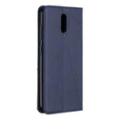 For Nokia 2.3 Rhombus Texture Horizontal Flip Magnetic Leather Case with Holder & Card Slots & Wallet(Blue)