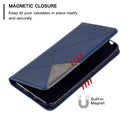 For Nokia 2.3 Rhombus Texture Horizontal Flip Magnetic Leather Case with Holder & Card Slots & Wallet(Blue)