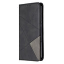 For Nokia 2.3 Rhombus Texture Horizontal Flip Magnetic Leather Case with Holder & Card Slots & Wallet(Black)