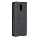 For Nokia 2.3 Rhombus Texture Horizontal Flip Magnetic Leather Case with Holder & Card Slots & Wallet(Black)