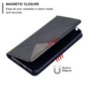 For Nokia 2.3 Rhombus Texture Horizontal Flip Magnetic Leather Case with Holder & Card Slots & Wallet(Black)