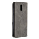 For Nokia 2.3 Rhombus Texture Horizontal Flip Magnetic Leather Case with Holder & Card Slots & Wallet(Grey)