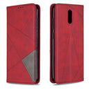 For Nokia 2.3 Rhombus Texture Horizontal Flip Magnetic Leather Case with Holder & Card Slots & Wallet(Red)