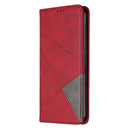 For Nokia 2.3 Rhombus Texture Horizontal Flip Magnetic Leather Case with Holder & Card Slots & Wallet(Red)