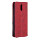For Nokia 2.3 Rhombus Texture Horizontal Flip Magnetic Leather Case with Holder & Card Slots & Wallet(Red)