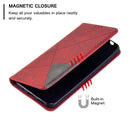 For Nokia 2.3 Rhombus Texture Horizontal Flip Magnetic Leather Case with Holder & Card Slots & Wallet(Red)