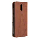 For Nokia 2.3 Rhombus Texture Horizontal Flip Magnetic Leather Case with Holder & Card Slots & Wallet(Brown)