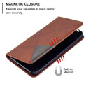 For Nokia 2.3 Rhombus Texture Horizontal Flip Magnetic Leather Case with Holder & Card Slots & Wallet(Brown)