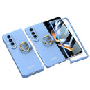 For Samsung Galaxy Z Fold4 GKK Integrated Ultra-thin Full Coverage Phone Case with Ring(Blue)