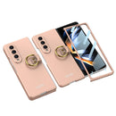 For Samsung Galaxy Z Fold4 GKK Integrated Ultra-thin Full Coverage Phone Case with Ring(Glod)