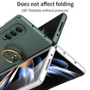 For Samsung Galaxy Z Fold4 GKK Integrated Ultra-thin Full Coverage Phone Case with Ring(Grey)