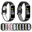 For Samsung Galaxy Fit 2 SM-R220 Two-color Silicone Watch Band(Black Red)