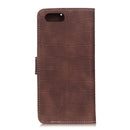 For iPhone SE 2022 / SE 2020 Crocodile Texture Horizontal Flip Leather Case with Holder & Card Slots & Wallet(Brown)