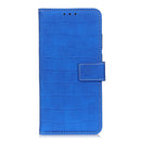 For iPhone SE 2022 / SE 2020 Crocodile Texture Horizontal Flip Leather Case with Holder & Card Slots & Wallet(Blue)