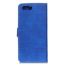 For iPhone SE 2022 / SE 2020 Crocodile Texture Horizontal Flip Leather Case with Holder & Card Slots & Wallet(Blue)