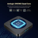 G96max Smart 4K HD Android 11.0 TV Box, Amlogic S905W2 Quad Core ARM Cortex A35, Support Dual Band WiFi, HDMI, RJ45, Capacity:4GB+32GB(UK Plug)