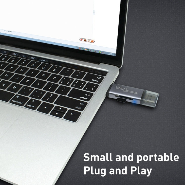 ADS-101 USB 3.0 Multi-function Card Reader(Grey)