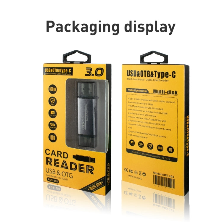 ADS-101 USB 3.0 Multi-function Card Reader(Grey)