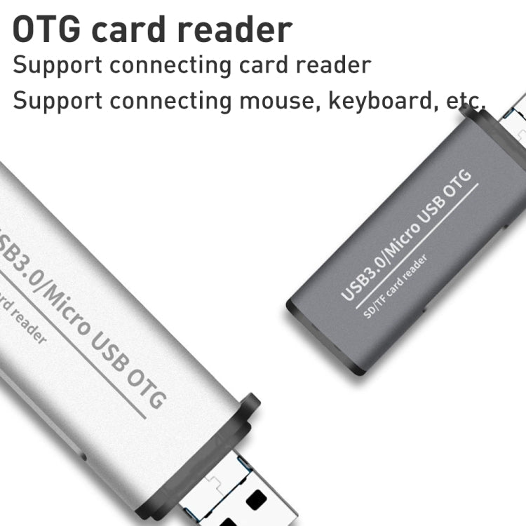 ADS-102 USB Multi-function OTG Card Reader(Grey)