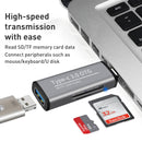 ADS-103 USB 3.0 Female Multifunctional OTG Card Reader(Grey)