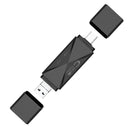 ADS-218 8 Pin+USB+Type-C Multi-function Card Reader(Black)