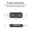 ADS-218 8 Pin+USB+Type-C Multi-function Card Reader(White)