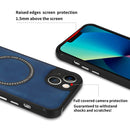 For iPhone 14 Lambskin Texture Magsafe Magnetic Phone Case (Grey)